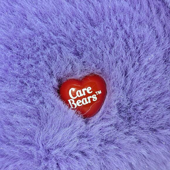 Vintage Care Bears Share Bear 13" Heart Lollipop Plush Purple Stuffed Animal Toy - Picture 6 of 10